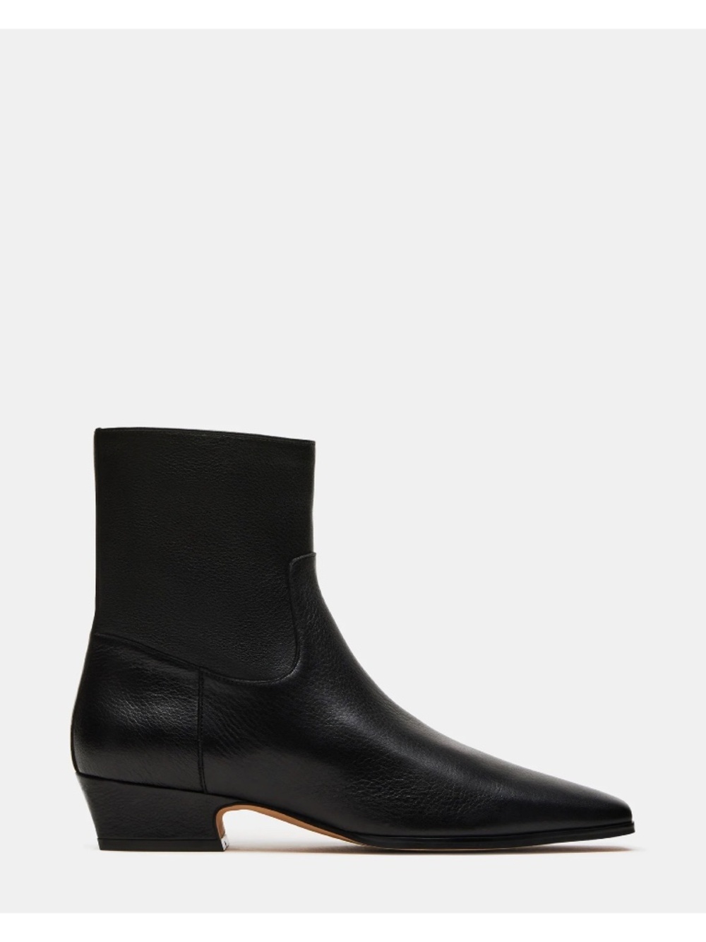 New Steve Madden Dusty Black Leather Ankle Boot Sz 9